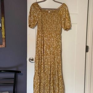 Floral print off the shoulder dress